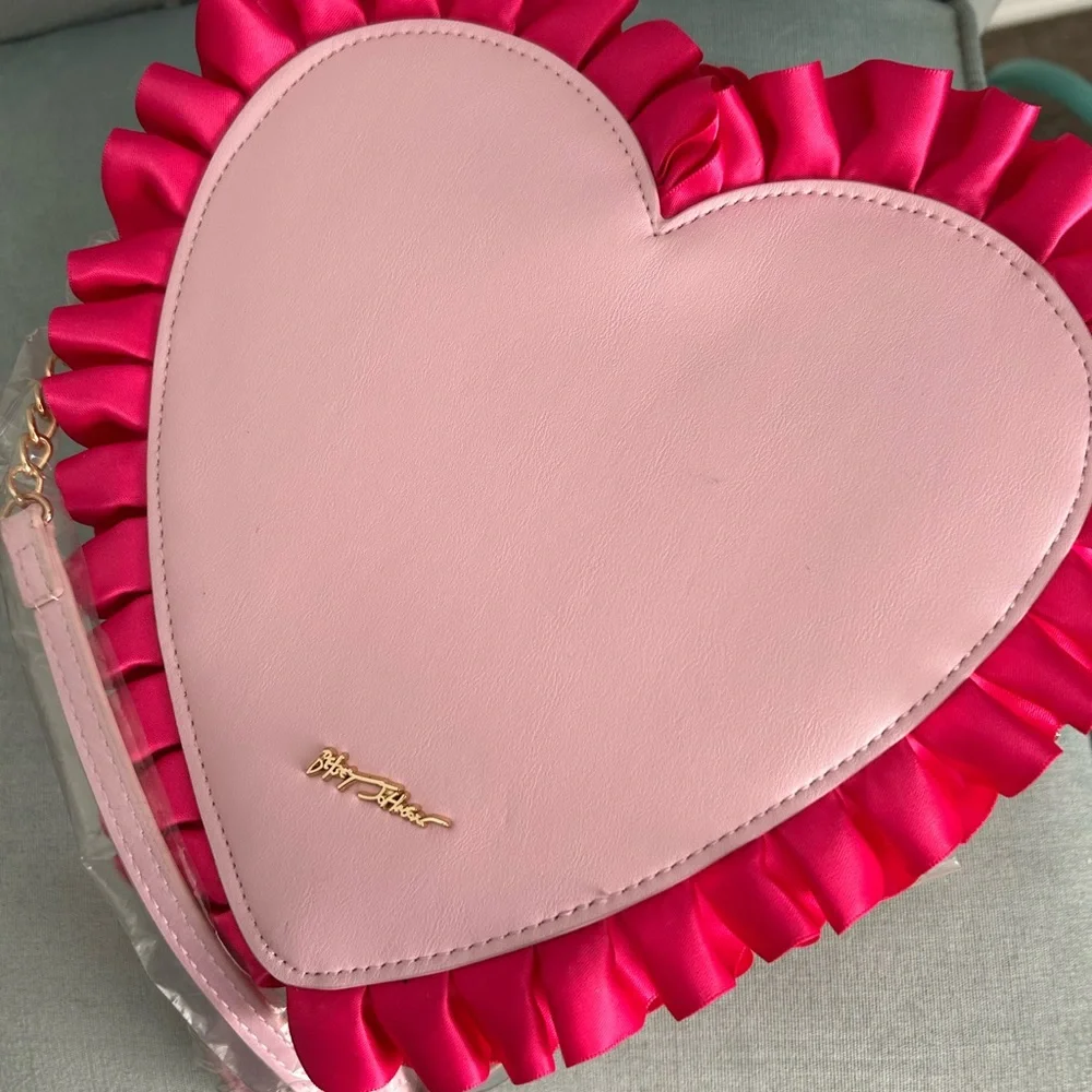 Betsey Johnson Barbi core  Baby Cakes Heart Shaped Crossbody Purse
